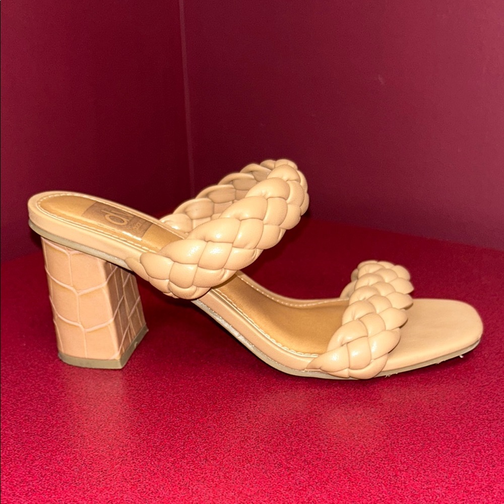 DV by Dolce Vita Tan Braided Heeled Mules